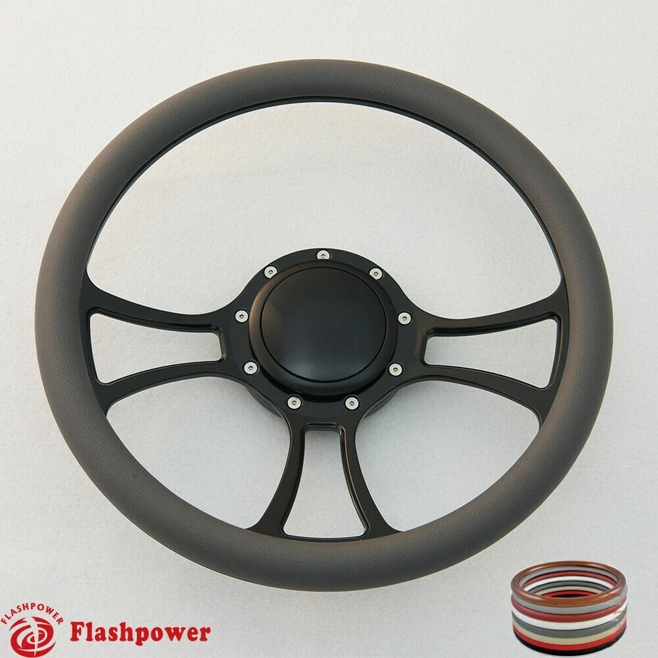 14'' Billet Steering Wheel Half Wrap Ford GM Cutlass Impala GMC W/H