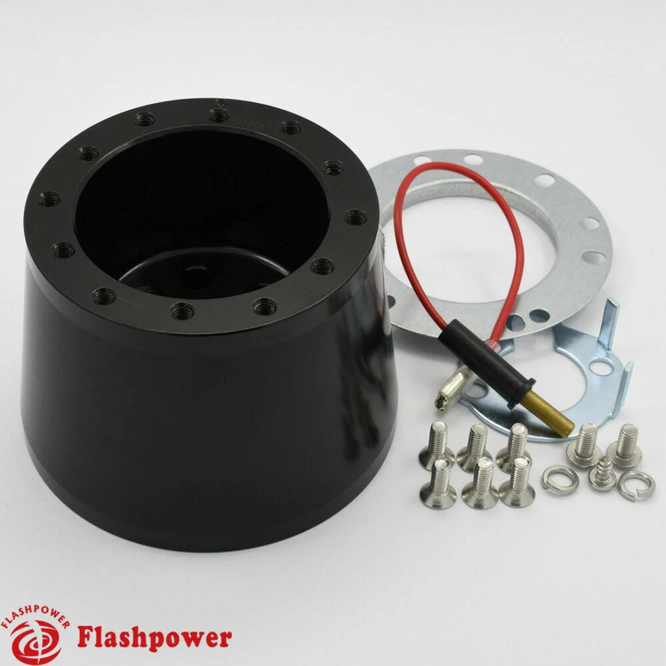 6 Bolt Steering Wheel Adapter Boss Kit GM Buick Cadillac Pontiac Cadillac Black