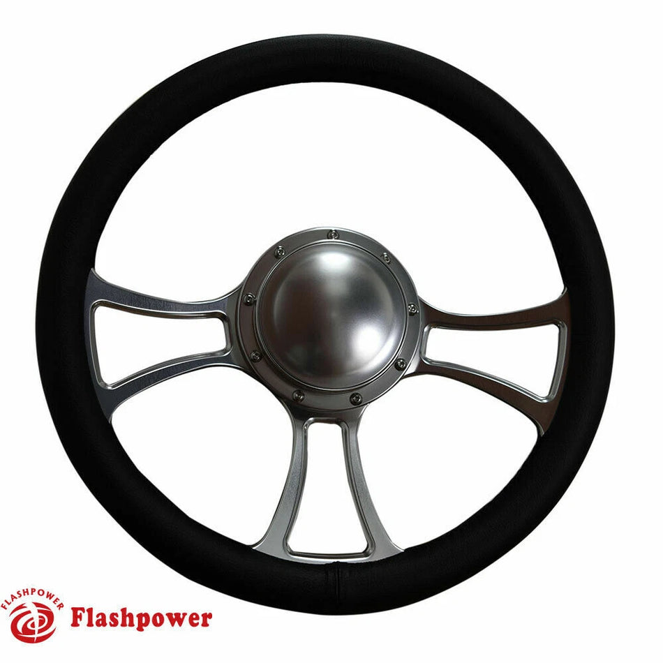 9 bolt Steering Wheel Adapter and Horn Button Ford Mustang Polished