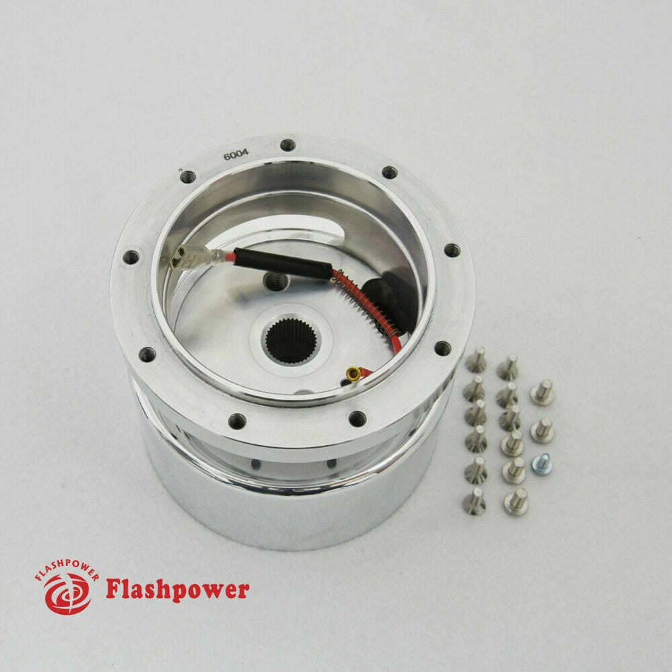 9 bolt Steering Wheel Hub Adapter Tilt Telescopic GM Buick Cadillac Polished