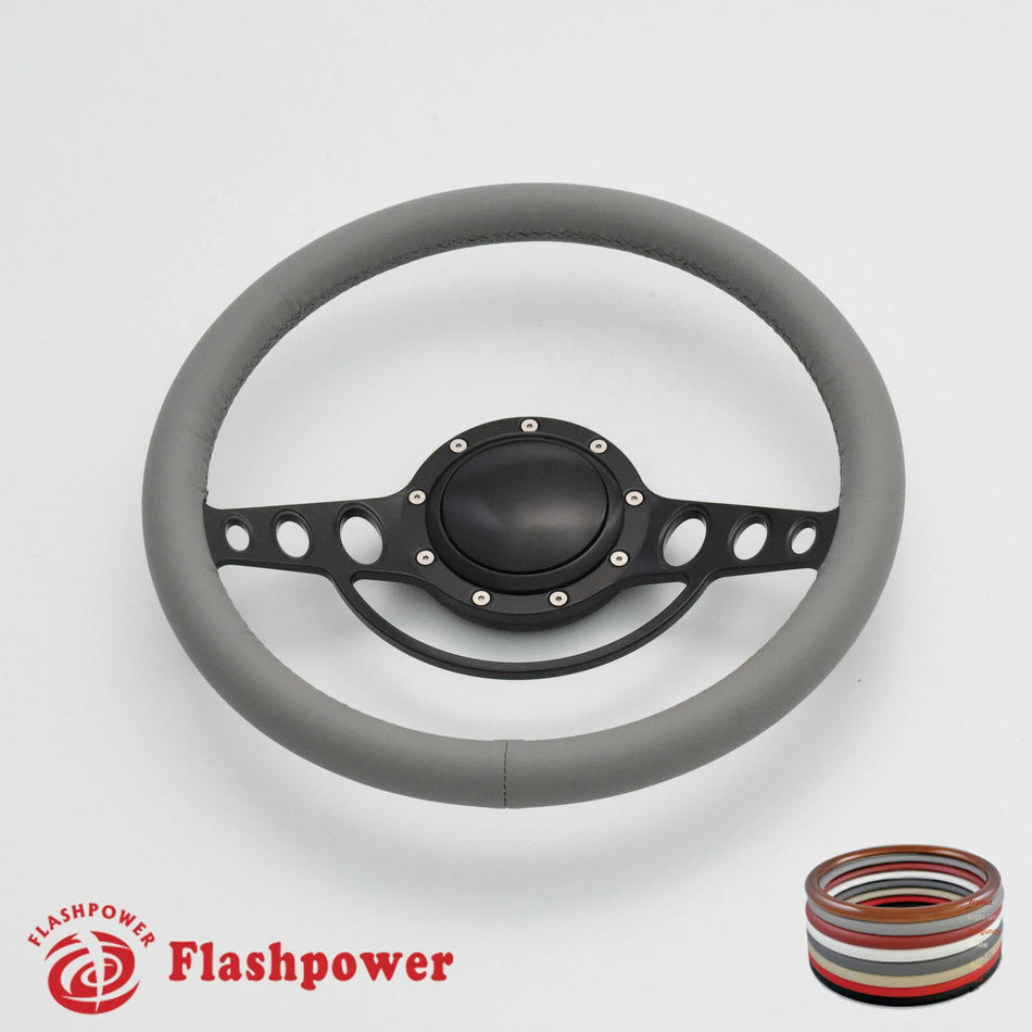 14'' Billet Steering Wheels Full Wrap Ford Thunderbird Mustang EXP w/ Horn