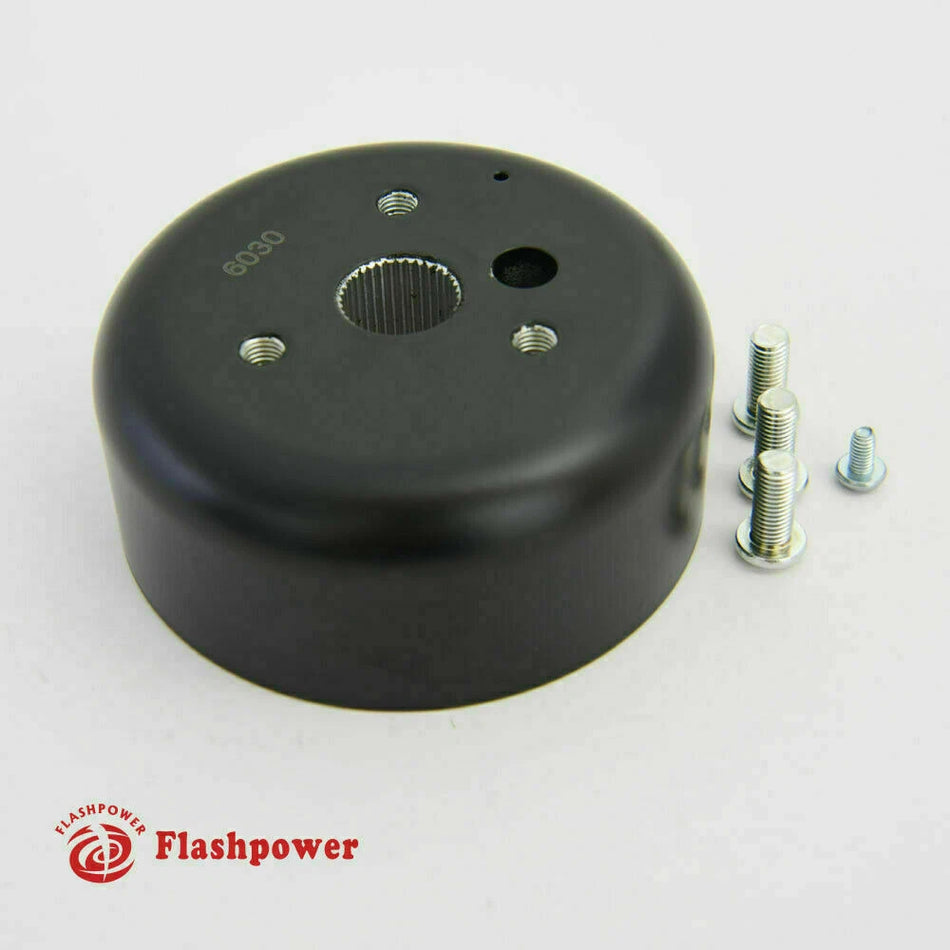GM Chevy Steering Wheel Adapter 3 Bolt Billet Black