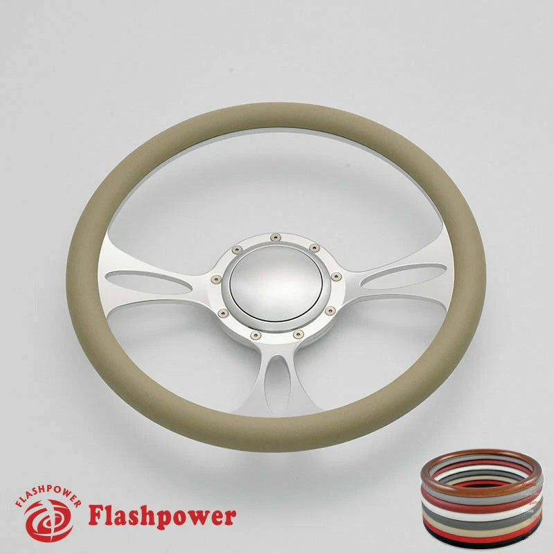 14'' Billet Steering Wheels Half Wrap Bronco F150 Mercury Capri Lincoln