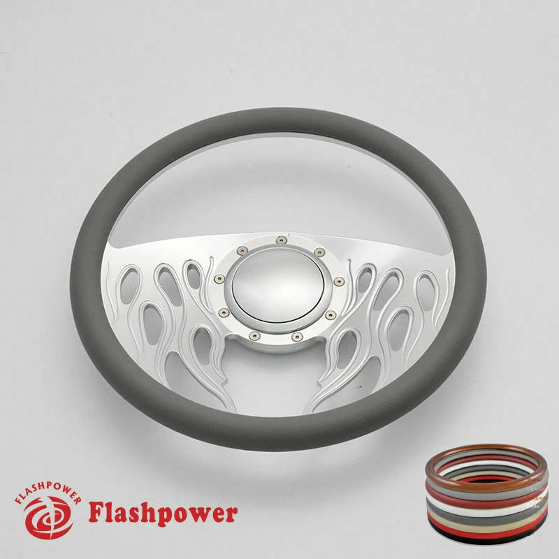 14'' Billet Steering Wheels Half Wrap GMC Challenger Charger GTO