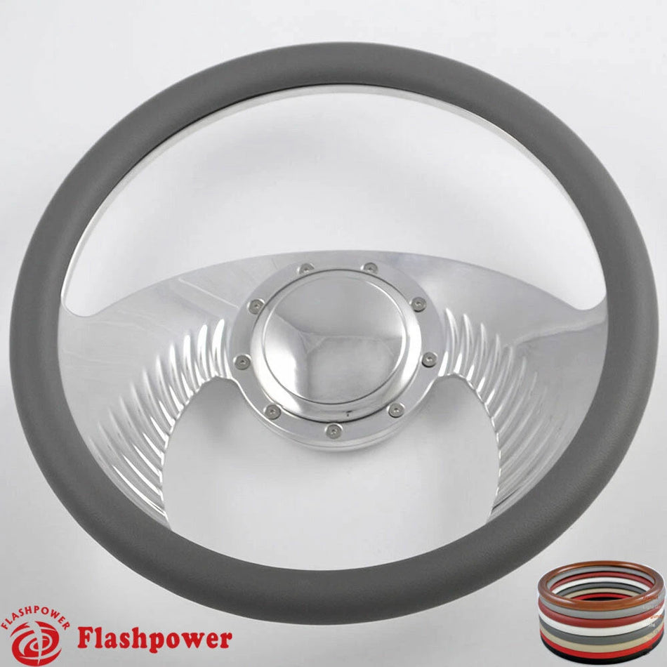 14'' Billet Steering Wheels Half Wrap Buick Chevy GMC Impala GTO Ford