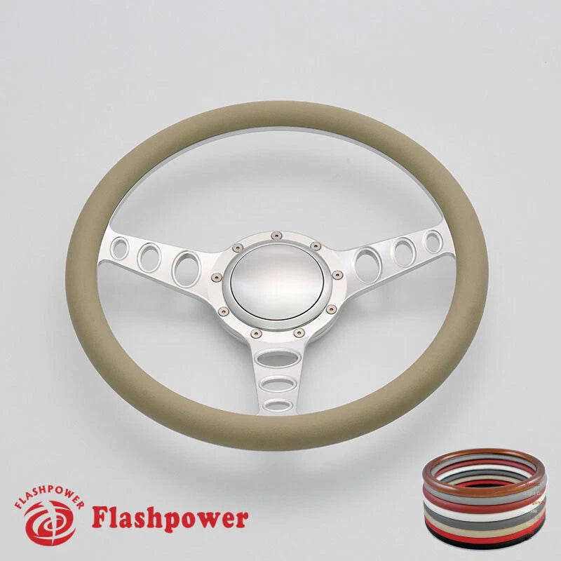 15.5'' Billet Steering Wheels Vinyl Wrap Restoration Suburban El Camino