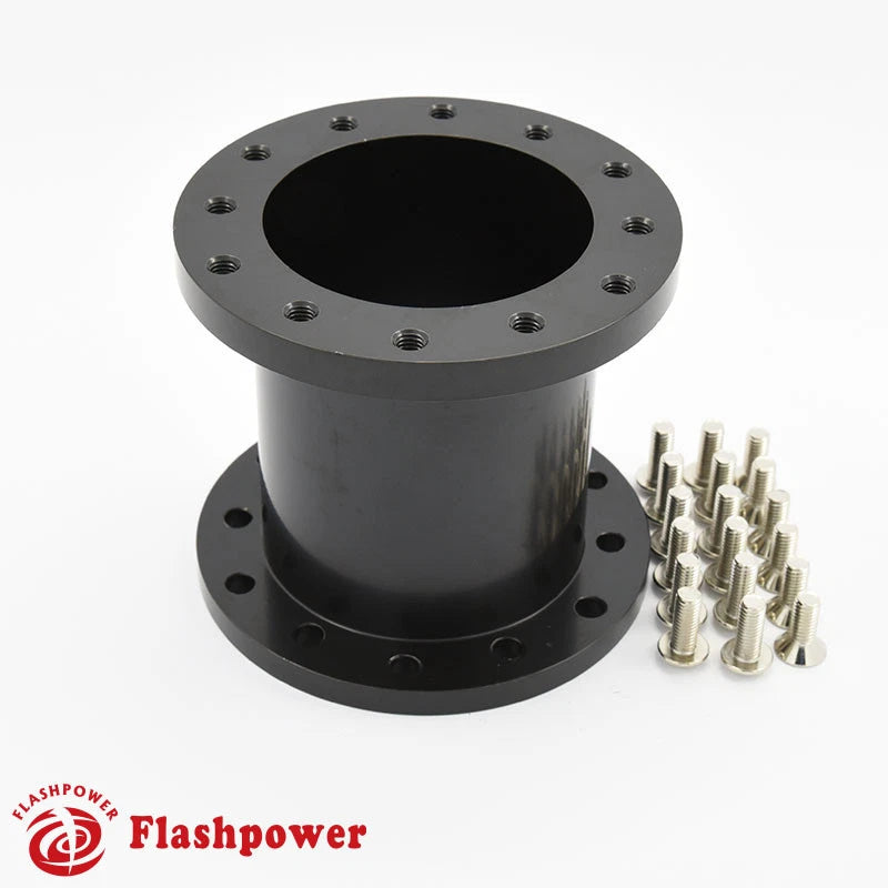 3" Steering Wheel Spacer Black Aluminum for MOMO Isotta Sparco OMP