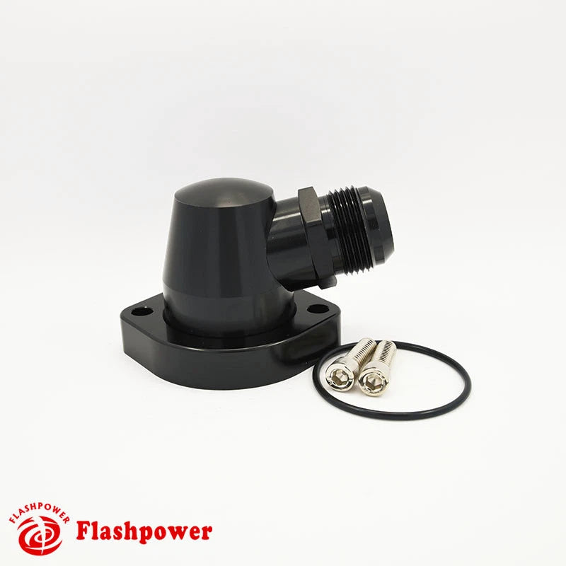 Billet Aluminum Swivel Water Neck Ford Big Block 370 429 460 514 16AN Black