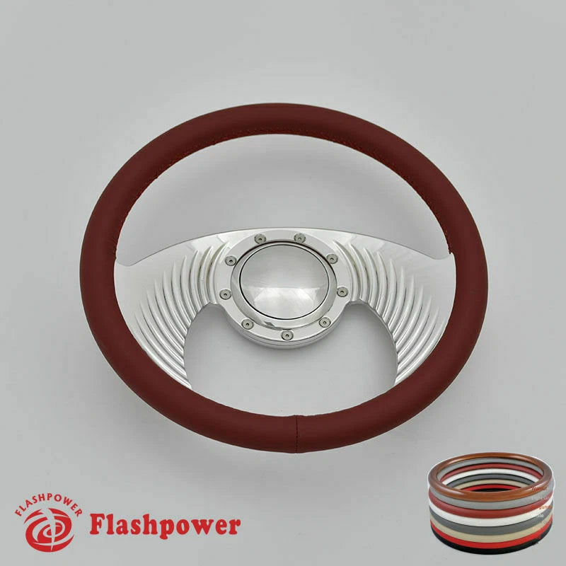 14'' Billet Steering Wheel Full Wrap Chevrolet Monte Carlo Camaro w/ Horn