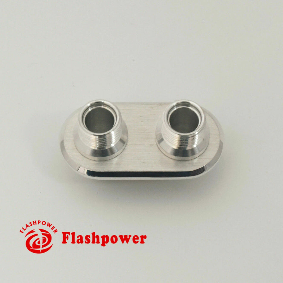 2-Port Billet Aluminum Firewall Heater Bulkhead Connector Hot Rod