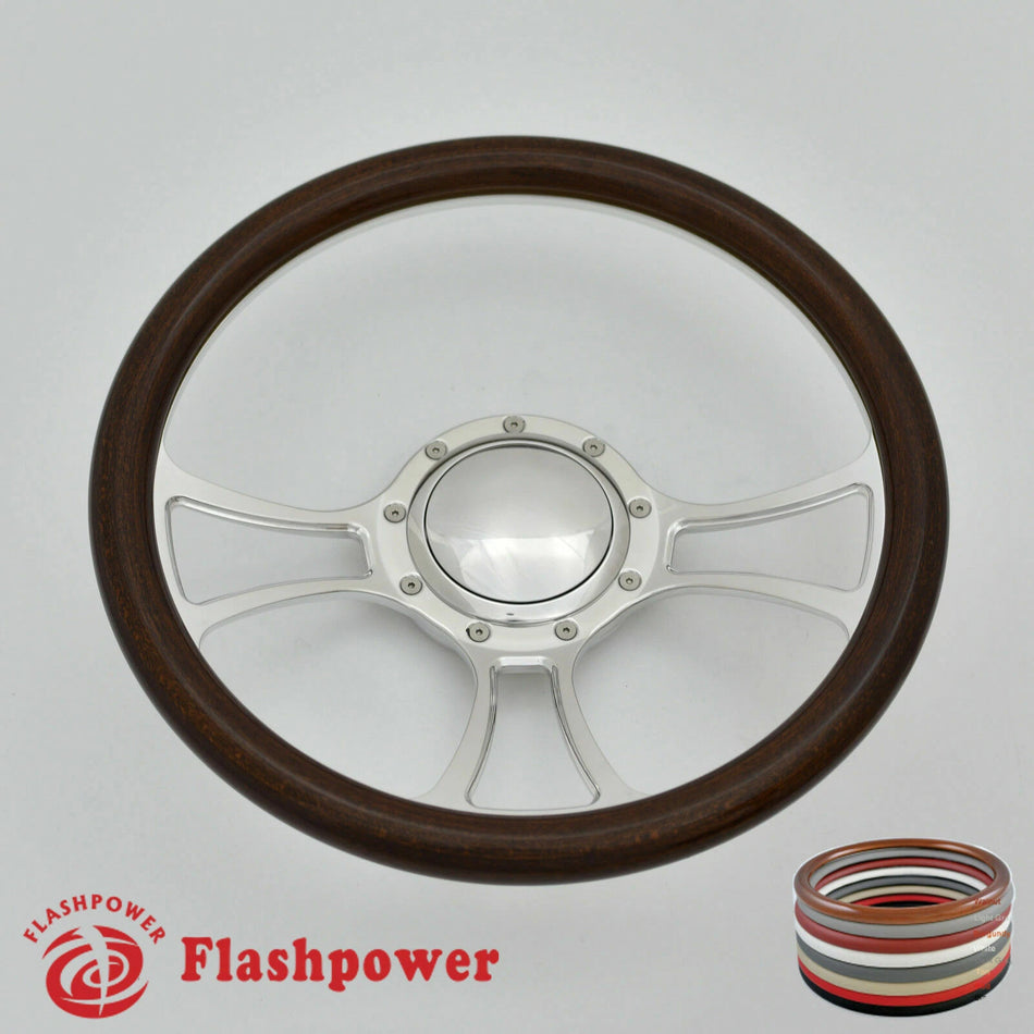 14'' Billet Steering Wheels Half Wrap Restoration Suburban El Camino