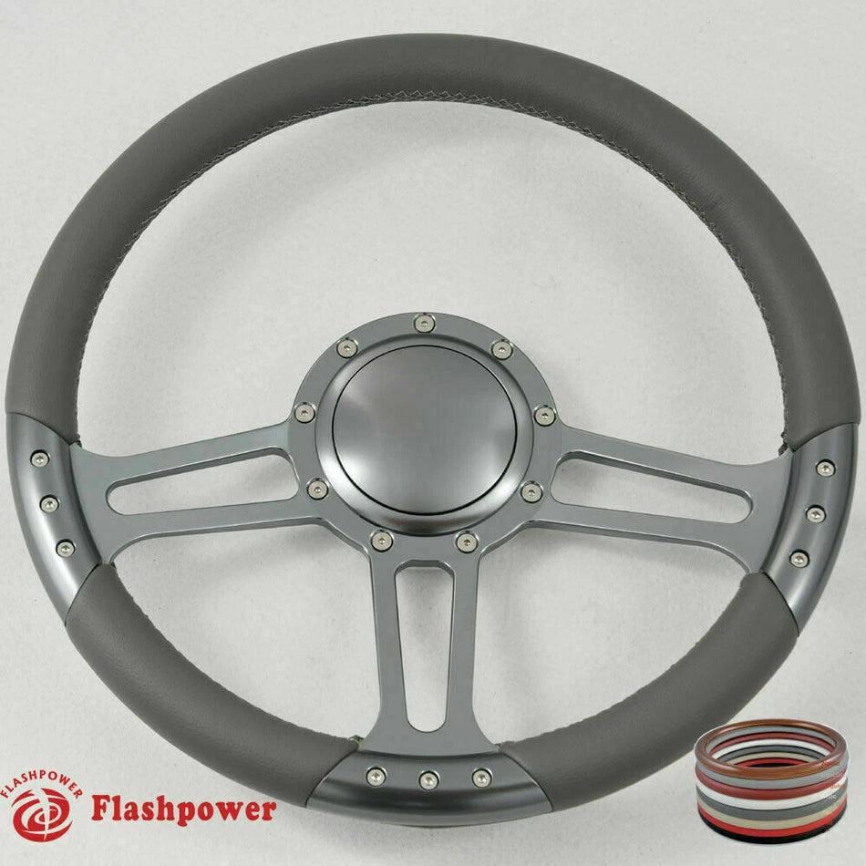 14'' Billet Steering Wheel Full Wrap Chevy Blazer C10 W/Horn