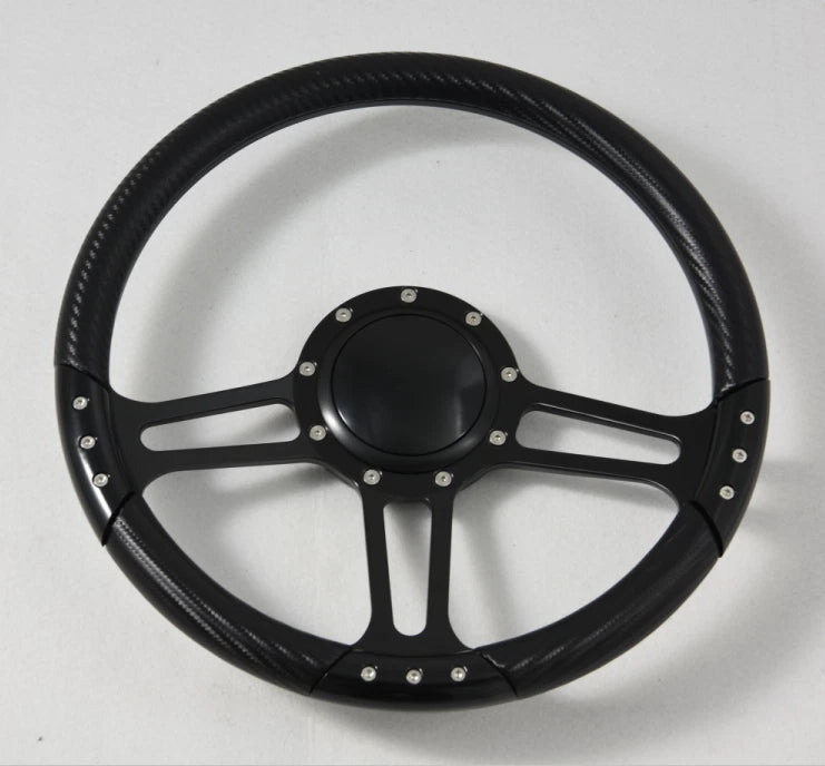 14'' Billet Steering Wheels Wrap GMC Trucks Blazer El Camino Jimmy w Horn