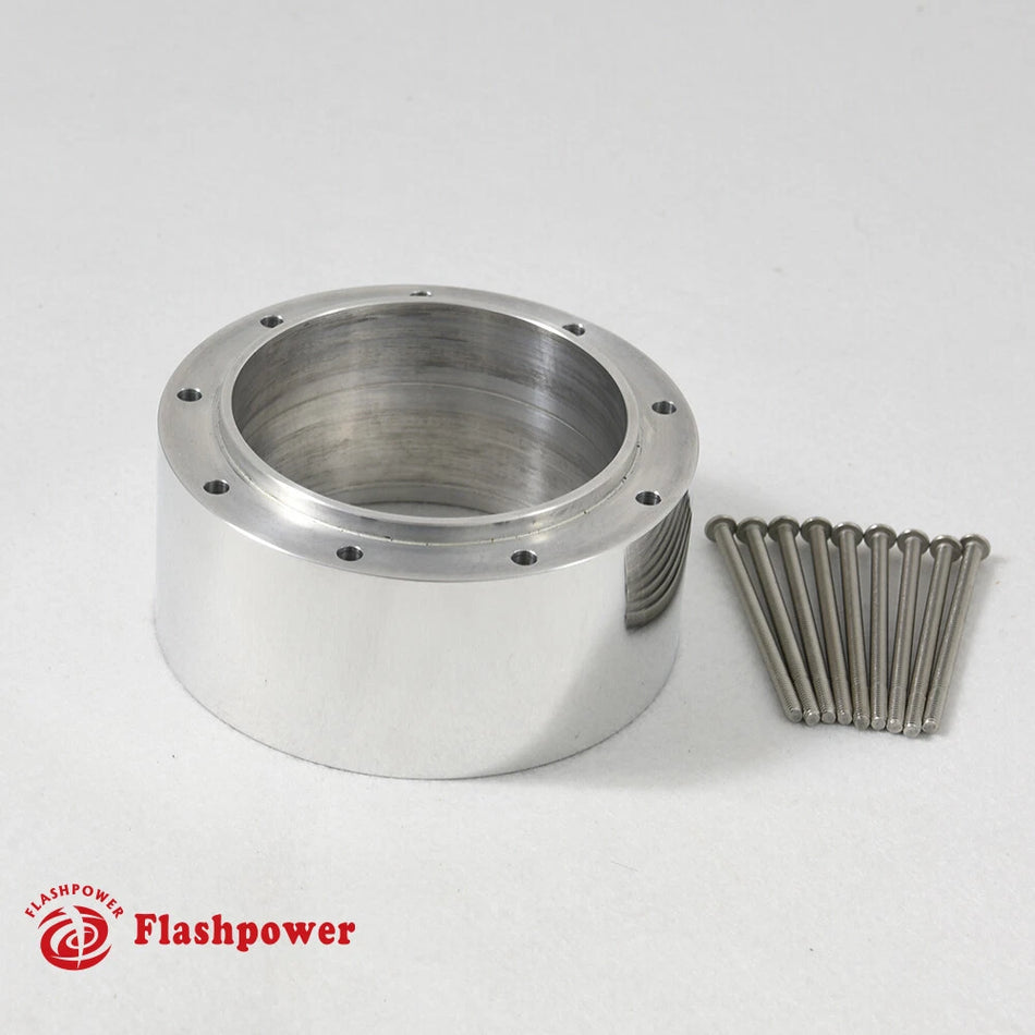 2.0" Steering Wheel Hub Adapter Extension Spacer for 9 Bolt Polished