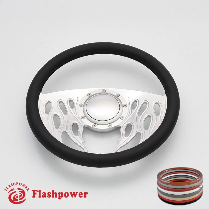 14'' Billet Steering Wheel Full-Wrap Bronco F150 Mercury Capri Lincoln