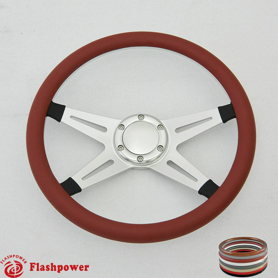 14'' Billet Steering Wheel Half Wrap Horn Button GMC Catalina