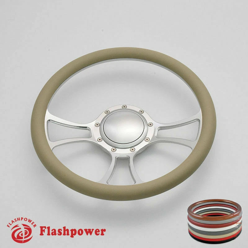 14'' Billet Steering Wheels Half Wrap Dodge Challenger Charger GTO Ford