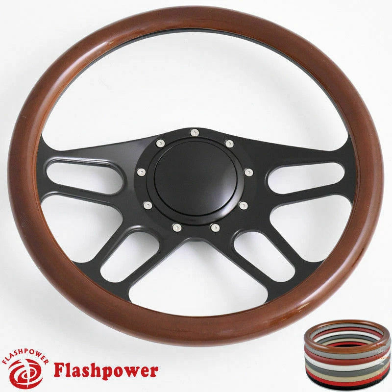 15.5'' Billet Steering Wheel Half Wrap Replacement Buick GMC W/ Horn Button