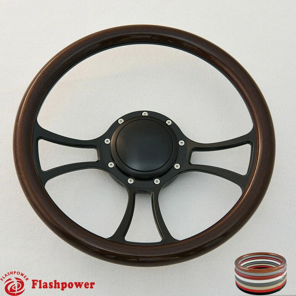 14'' Billet Steering Wheel Half Wrap Ford GM Cutlass Impala GMC W/H