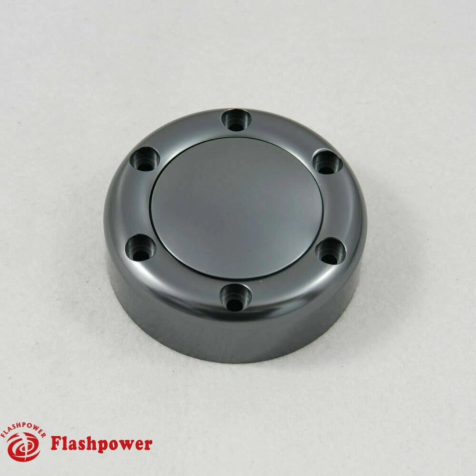Billet Flashpower Horn Button for 6 Bolt Steering Wheel MoMo NRG Gun Metal