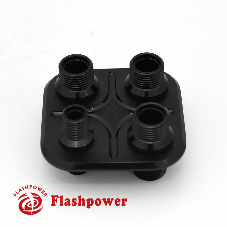 4-Port Billet Aluminum Firewall Heater & A/C Bulkhead Combo Hot Rod