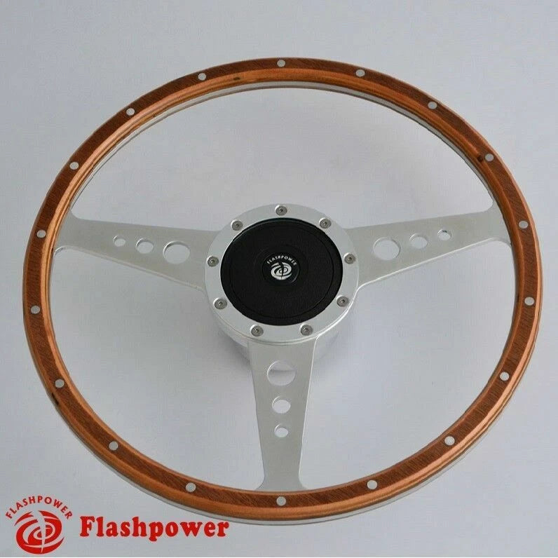 Flashpower Black Plastic Horn Button for 9 Bolt Steering Wheel