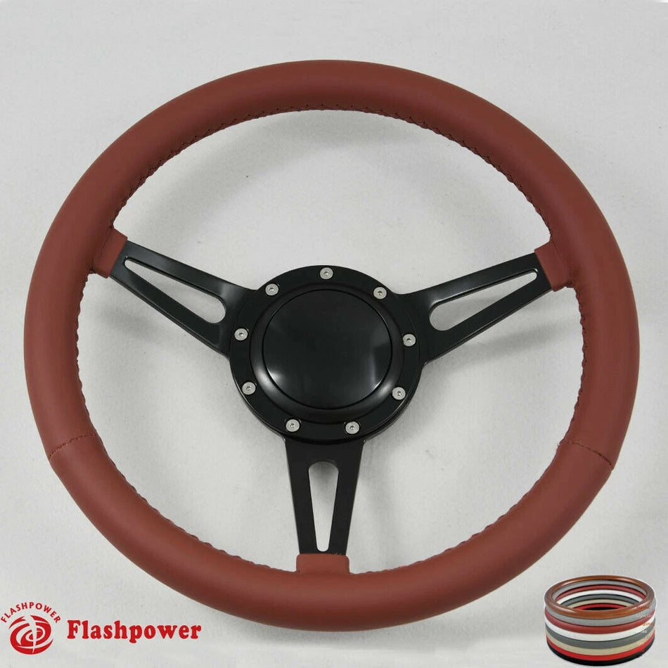 15'' Classic steering wheel Gray Restoration Austin Healey ,3000, Sprite W/ Horn