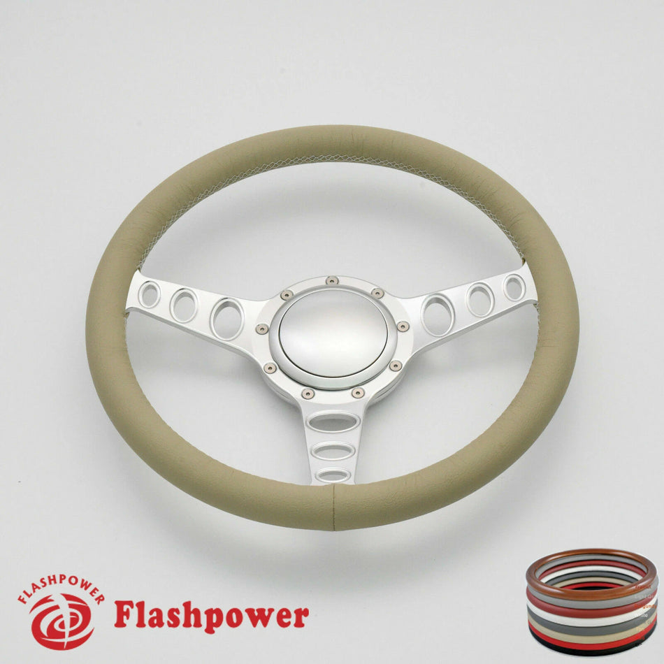 14'' Billet Steering Wheels Full Wrap Ford Thunderbird Mustang Range EXP w/ Horn