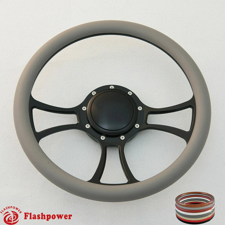 14'' Billet Steering Wheel Half Wrap Ford GM Cutlass Impala GMC W/H