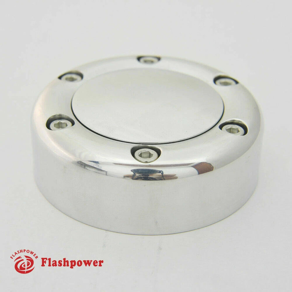 Billet Flashpower Horn Button for 6 Bolt Steering Wheel MoMo NRG Polished