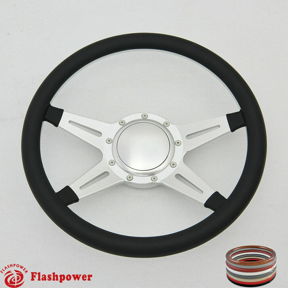 14'' Billet Steering Wheel Half Wrap Horn Button GMC Catalina