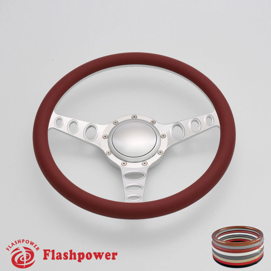 15.5'' Billet Steering Wheels Vinyl Wrap Restoration Suburban El Camino