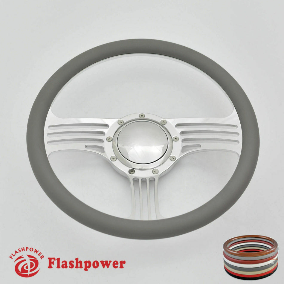 15.5'' Billet Steering Wheel Half Wrap Restoration Chevy Ford GTO