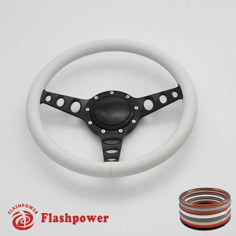 15.5'' Black Billet Steering Wheel Full Wrap LTD Custom GMC C10 W/Horn