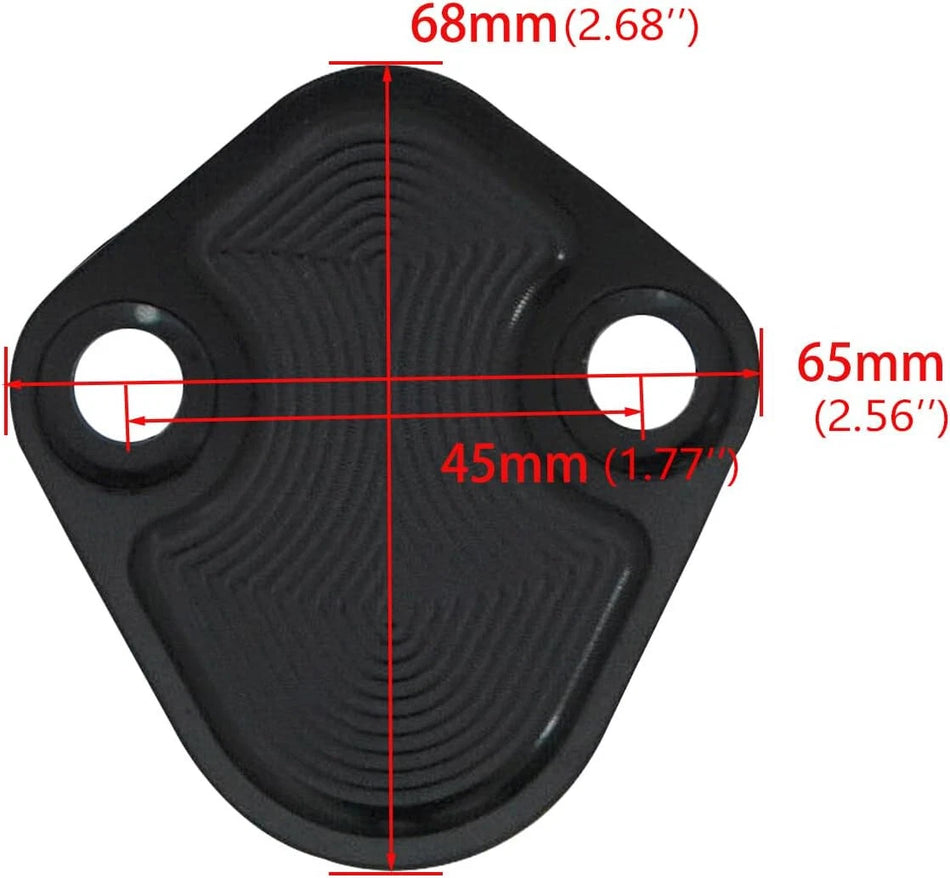 Flashpower Billet SB Ford Fuel Pump Block-Off Plate Kit, Fuel Pump Plate Black