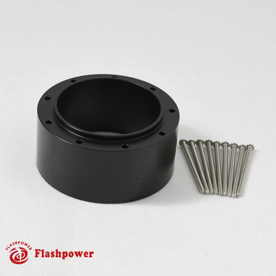 2.0" Steering Wheel Hub Adapter Extension Spacer for 9 Bolt Black