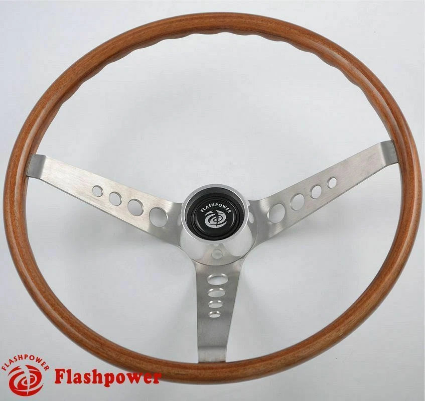 Billet Horn Button Polished for 3 Bolt Steering Wheel Mustang Ford Chevy Classic