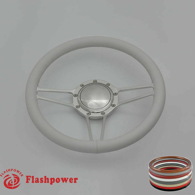 14'' Billet Steering Wheels Full Wrap Dodge Challenger Charger Daytona