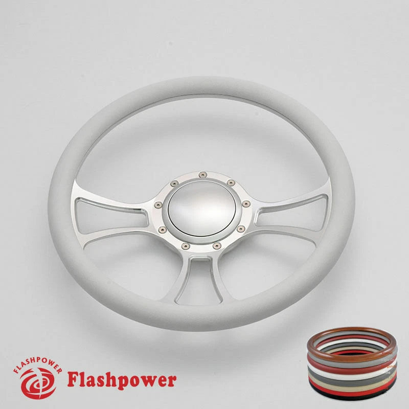 14'' Billet Steering Wheels Half Wrap Dodge Challenger Charger GTO Ford