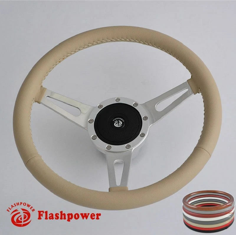15'' Classic Steering Wheel for Restoration Austin Healey Sprite Black Full Wrap