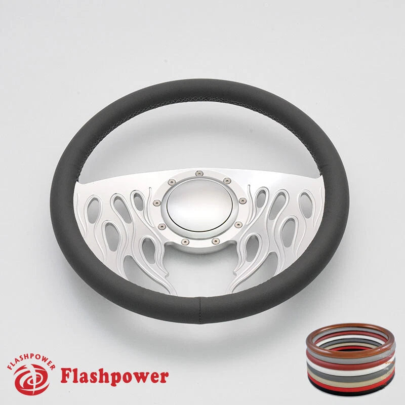 14'' Billet Steering Wheel Full-Wrap Bronco F150 Mercury Capri Lincoln