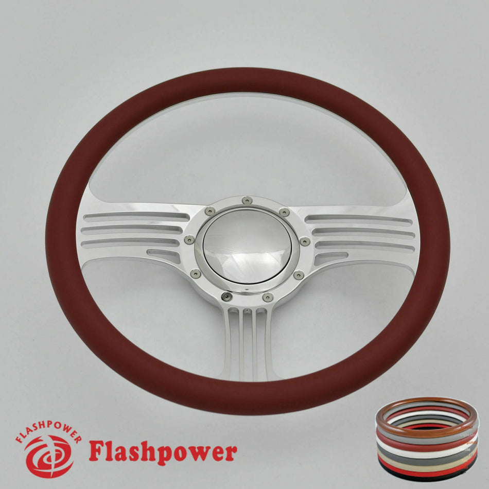 15.5'' Billet Steering Wheel Half Wrap Restoration Chevy Ford GTO