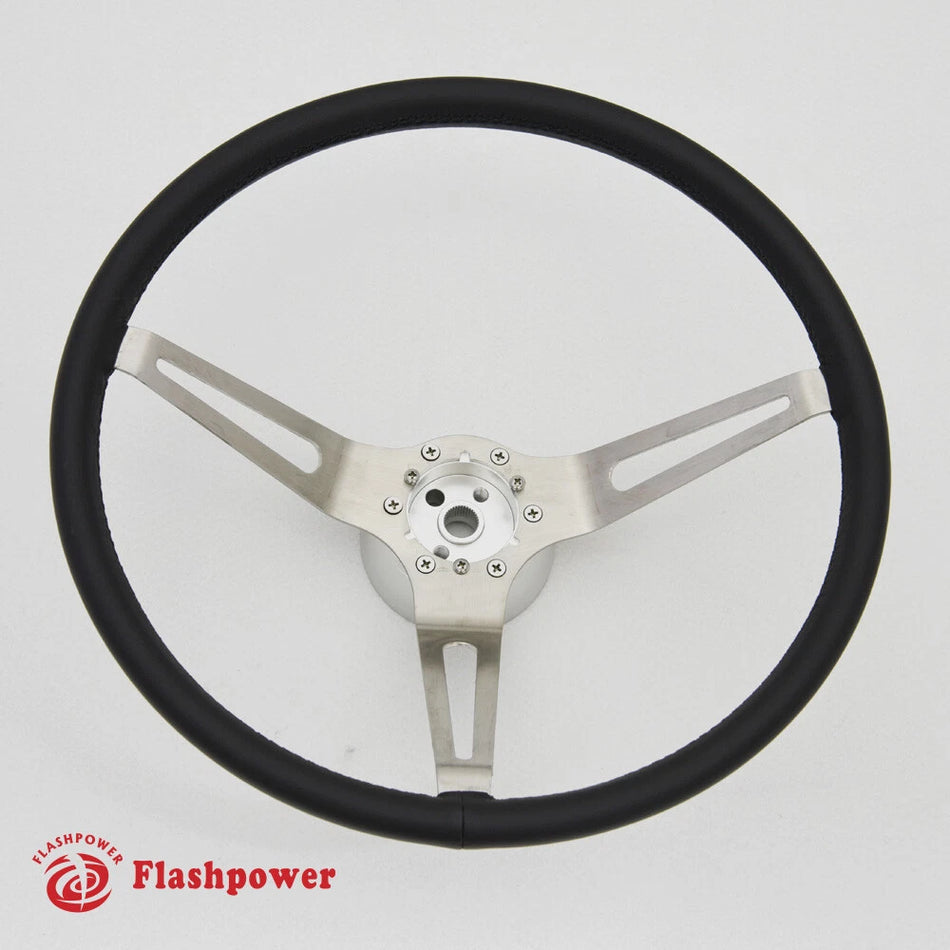 15" Flashpower GM Classic Leather Steering Wheel Original Restoration Muscle Car