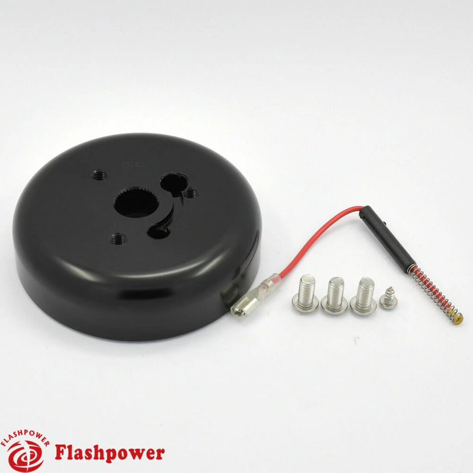 3 Bolt Steering Wheel Hub Adapter Flaming River, Ididit, GM, Chevy Black