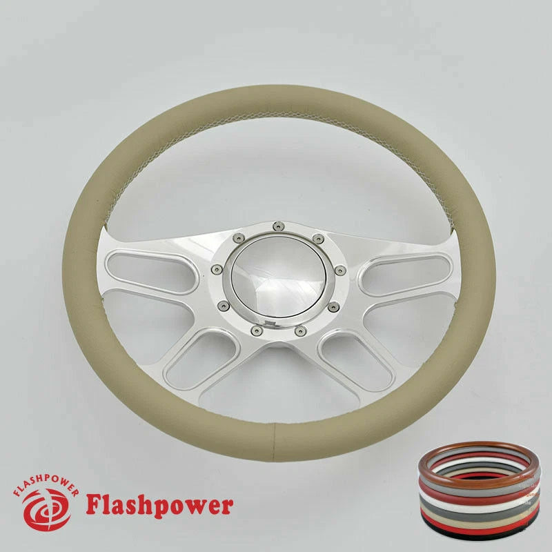 14'' Billet Steering Wheels Full Wrap Bronco F150 Mercury Capri Lincoln