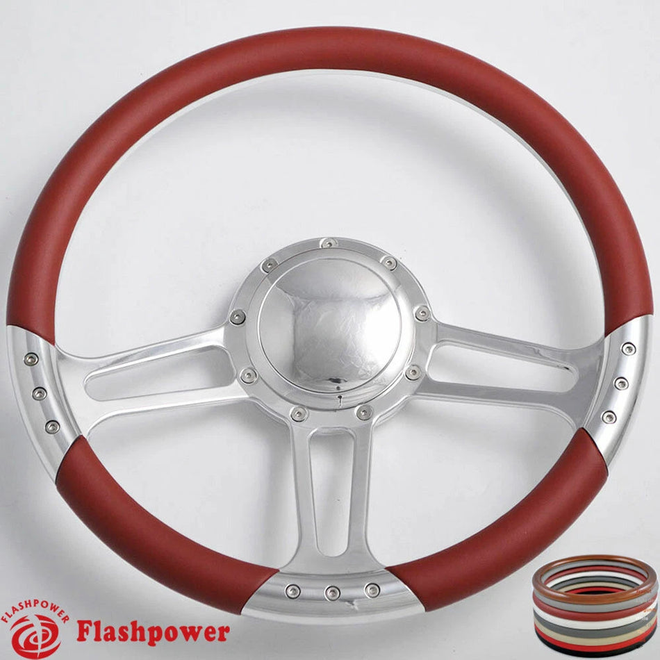 14'' Billet Steering Wheels Half Wrap GMC Trucks Blazer El Camino Jimmy