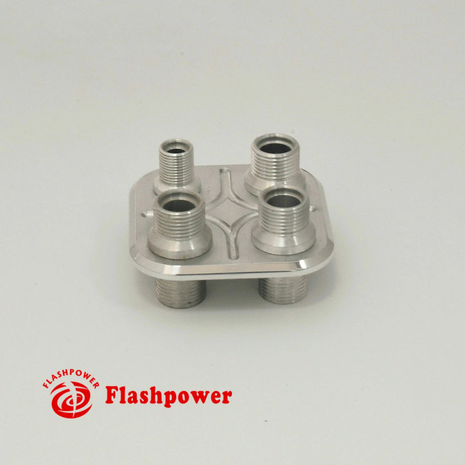 4-Port Billet Aluminum Firewall Heater & A/C Bulkhead Combo Hot Rod