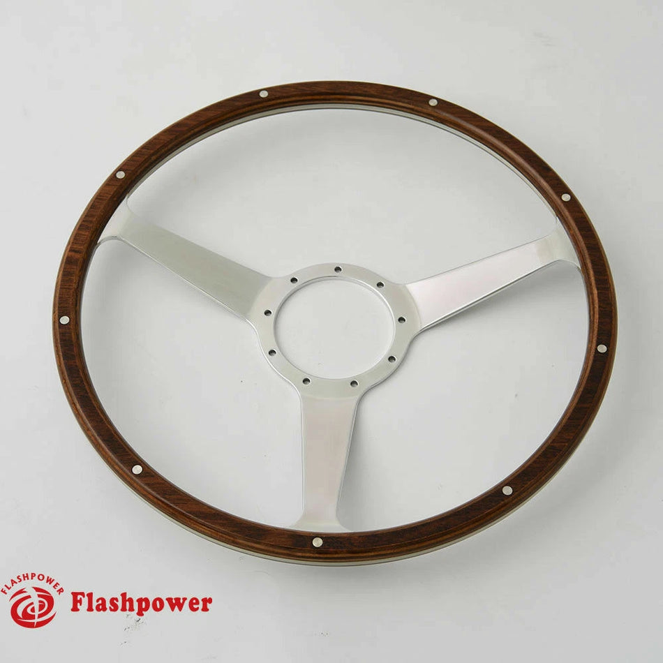 16" Classic Riveted Wood Steering Wheel Restoratio Triumph Jaguar Marine Boat