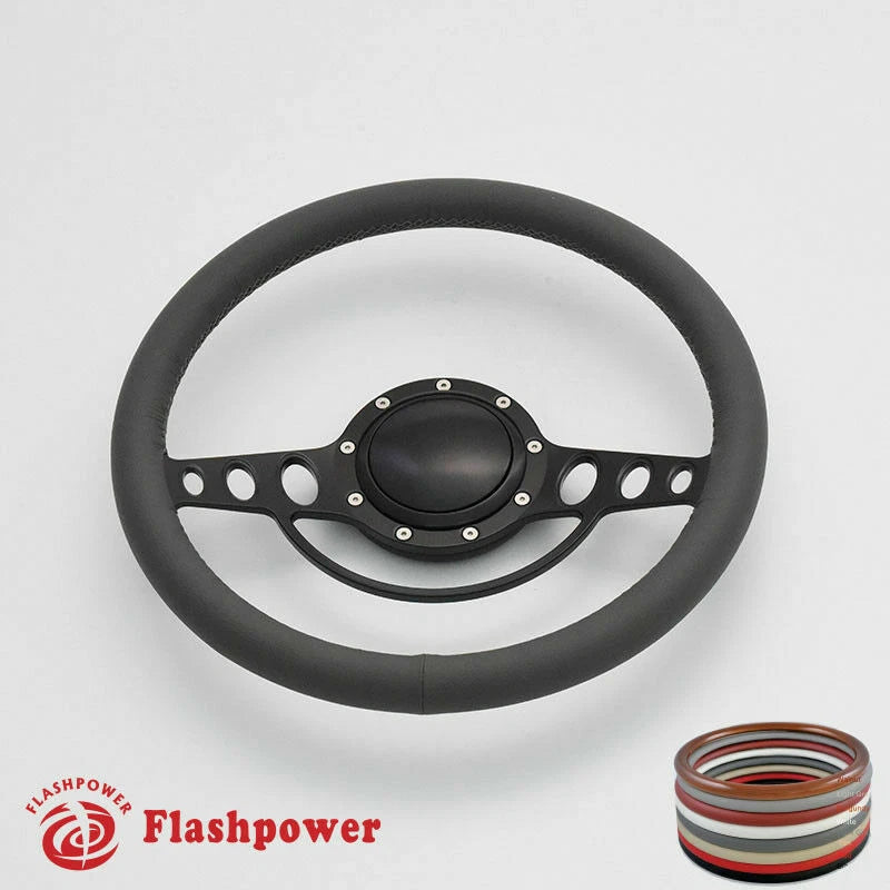 14'' Billet Steering Wheels Full Wrap Ford Thunderbird Mustang EXP w/ Horn