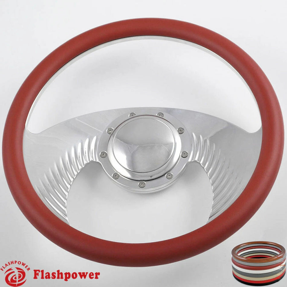 14'' Billet Steering Wheels Half Wrap Buick Chevy GMC Impala GTO Ford